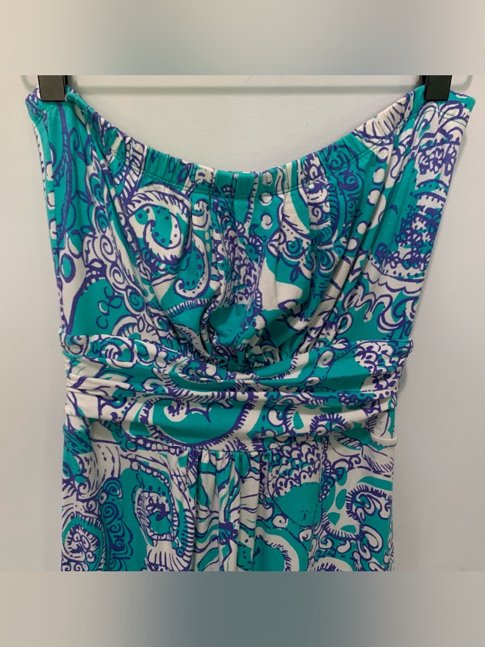 Lilly Pulitzer Holbrook Strapless Maxi Dress Montauk Seafoam Green Size XS - Picture 4 of 7